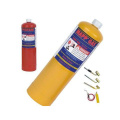 Manufacturer supply refrigerant gas mapp gas/pro/propane gas 1L yellow cans